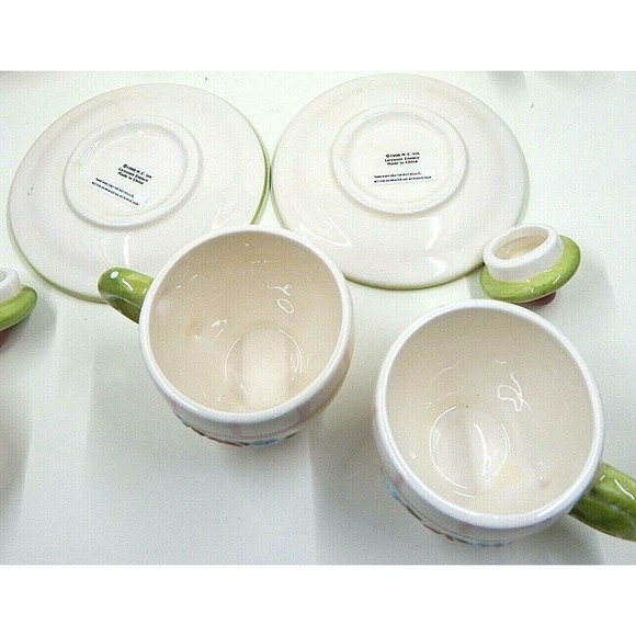 Mary Engelbreit Rose Patch Child's Tea Set By Enesco 1998 Set of 7 - Picture 8 of 12